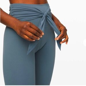Lululemon Align Pant 28" Wrap Twist Tie Waist Blue Charcoal